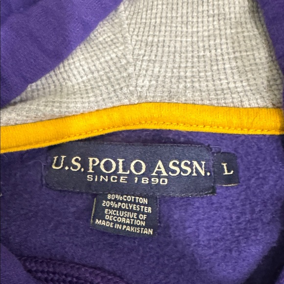 U.S. Polo Assn. Purple Hoodie men’s size large. - Picture 6 of 6